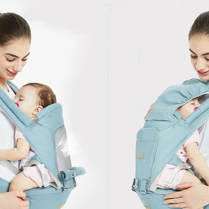 Multi-functional, Adjustable, Windproof Baby Carrier with Zipper Pockets for Mom