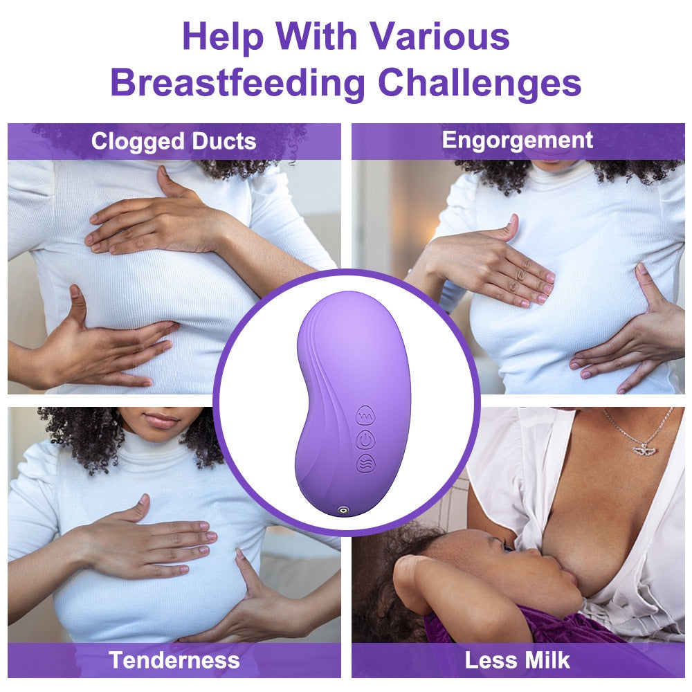 Electric Lactation Massager for Clogged Ducts, Breast Tenderness, and Promoting Milk Flow