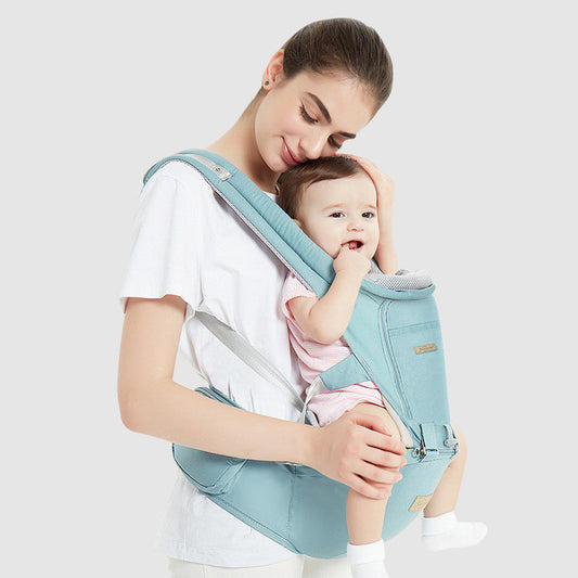 Multi-functional, Adjustable, Windproof Baby Carrier with Zipper Pockets for Mom