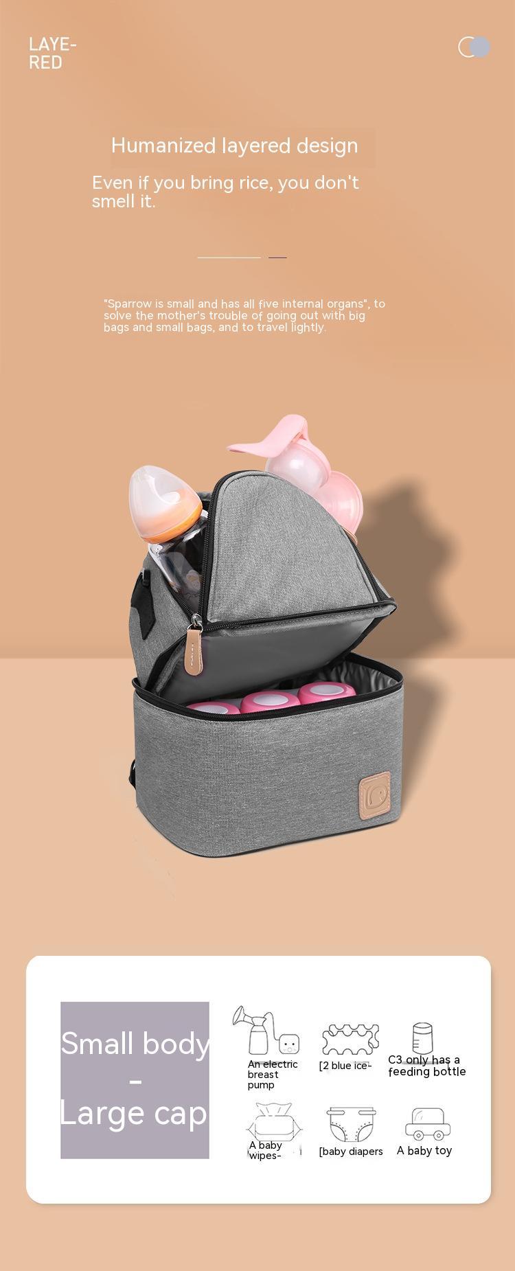Insulated Bag Double Layer Breast Milk Storage Bag